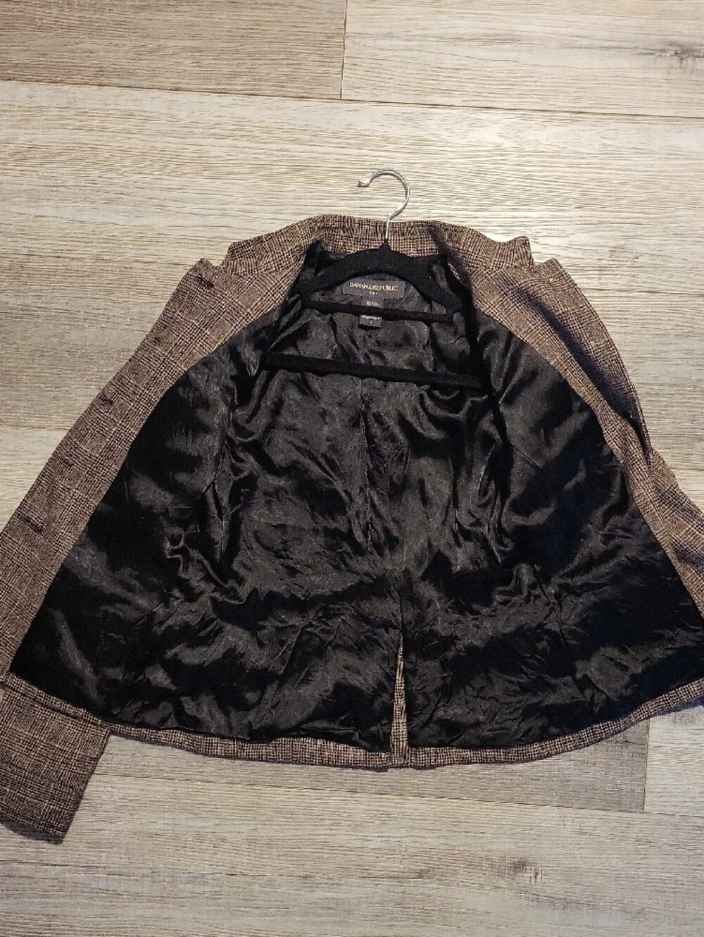 Banana Republic Brown Plaid Button-Front Blazer - Picture 9 of 10